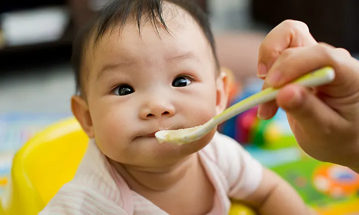introducing first food for Baby